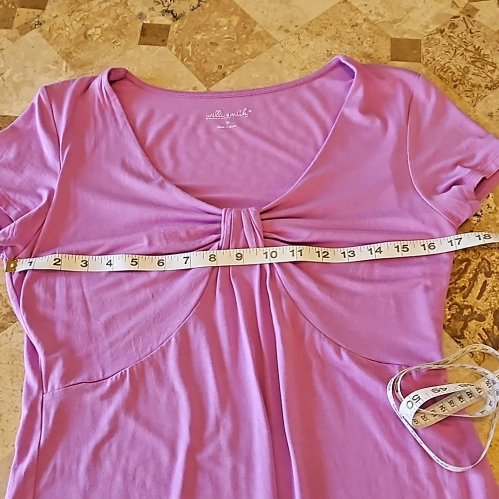 Willi Smith Purple Top Shirt Blouse Size M Medium - Picture 11 of 16